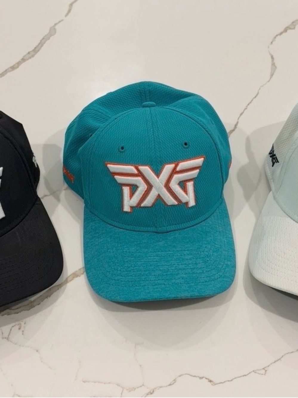 PXG Hat Trio! Teal, White and Black.